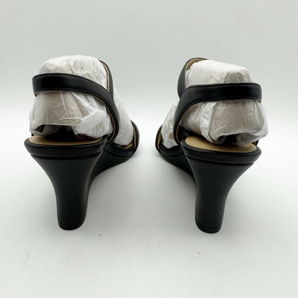 Naturalizer Womens Bristol Wedge Dress Sandals US 6 M EU 36 Black NIB - Picture 8 of 11